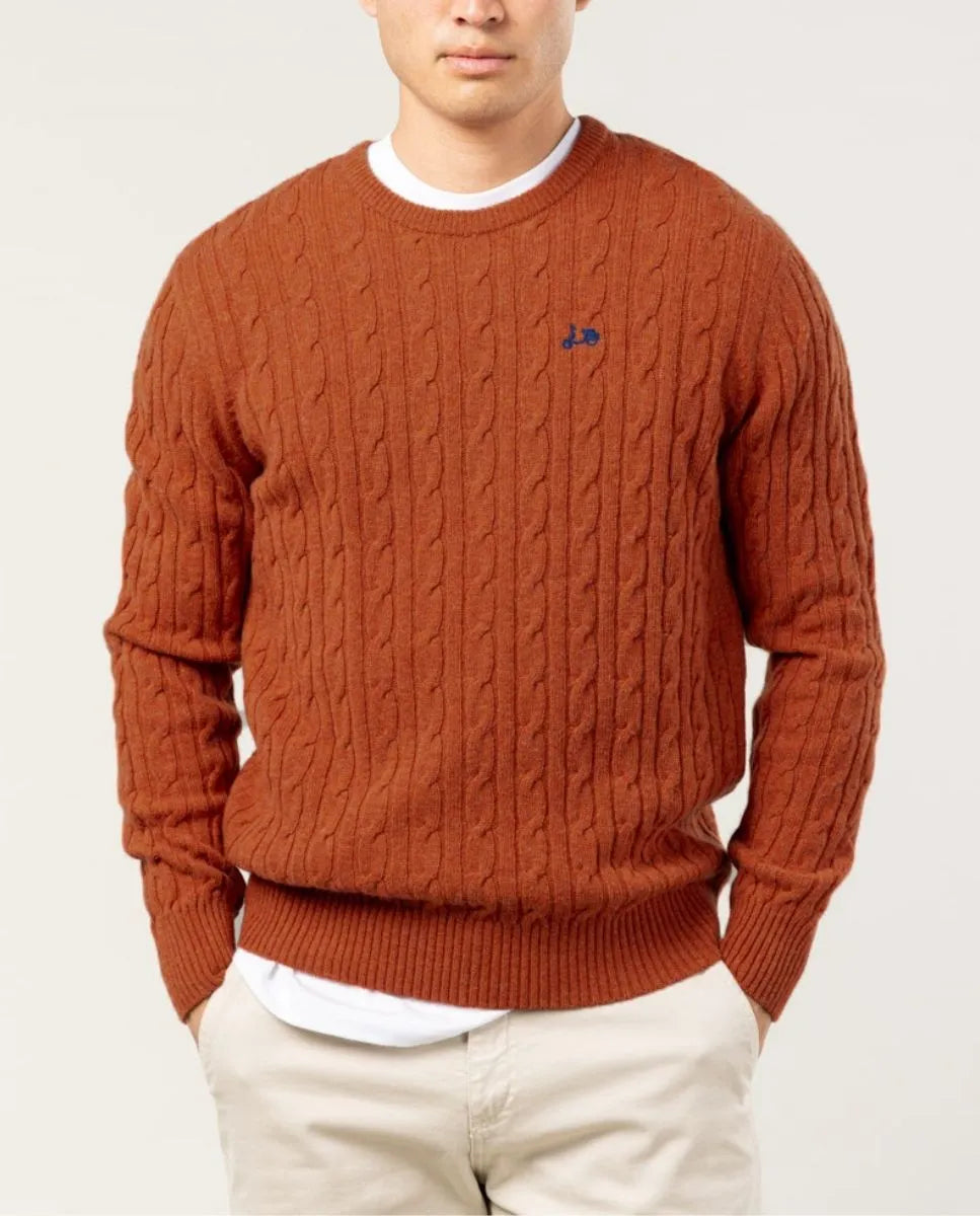 Jersey crew neck ochos teja | SCOTTA