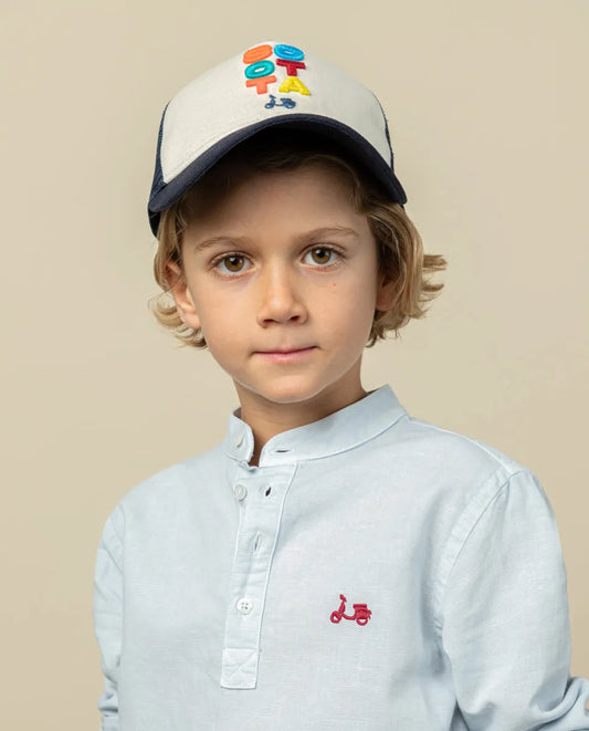 Camisa niño polera mao lissome li-co azul pastel
