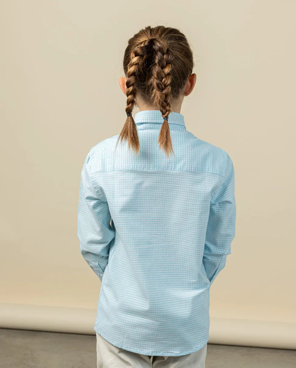 Camisa niño Vichy verde agua
