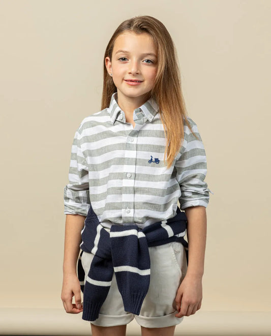 Camisa niño raya sea verde