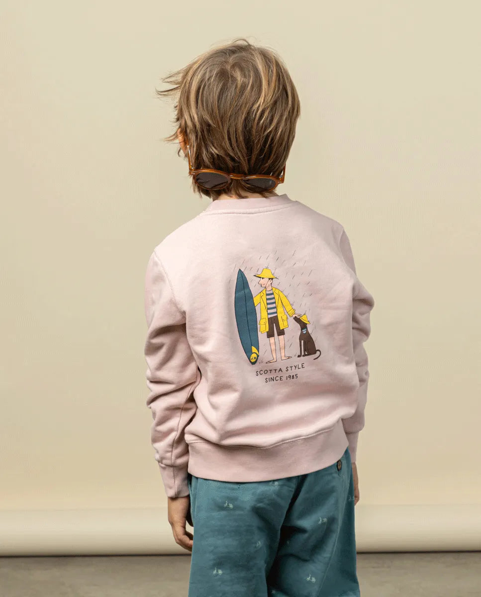 Sudadera niño rainy rosa
