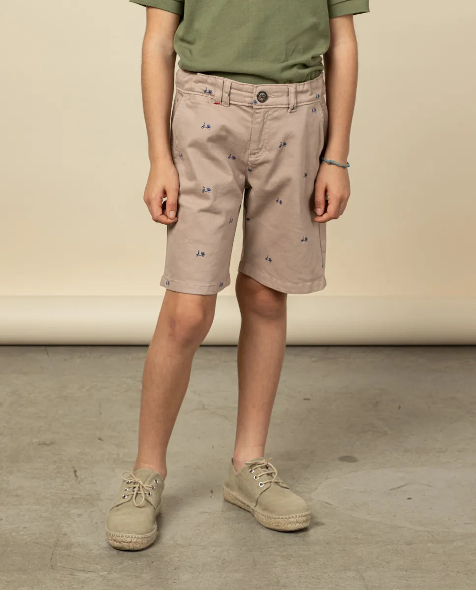 Bermuda niño logo beige