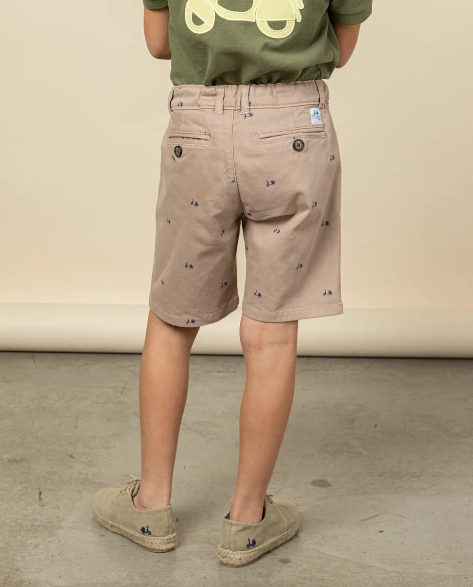 Bermuda niño logo beige