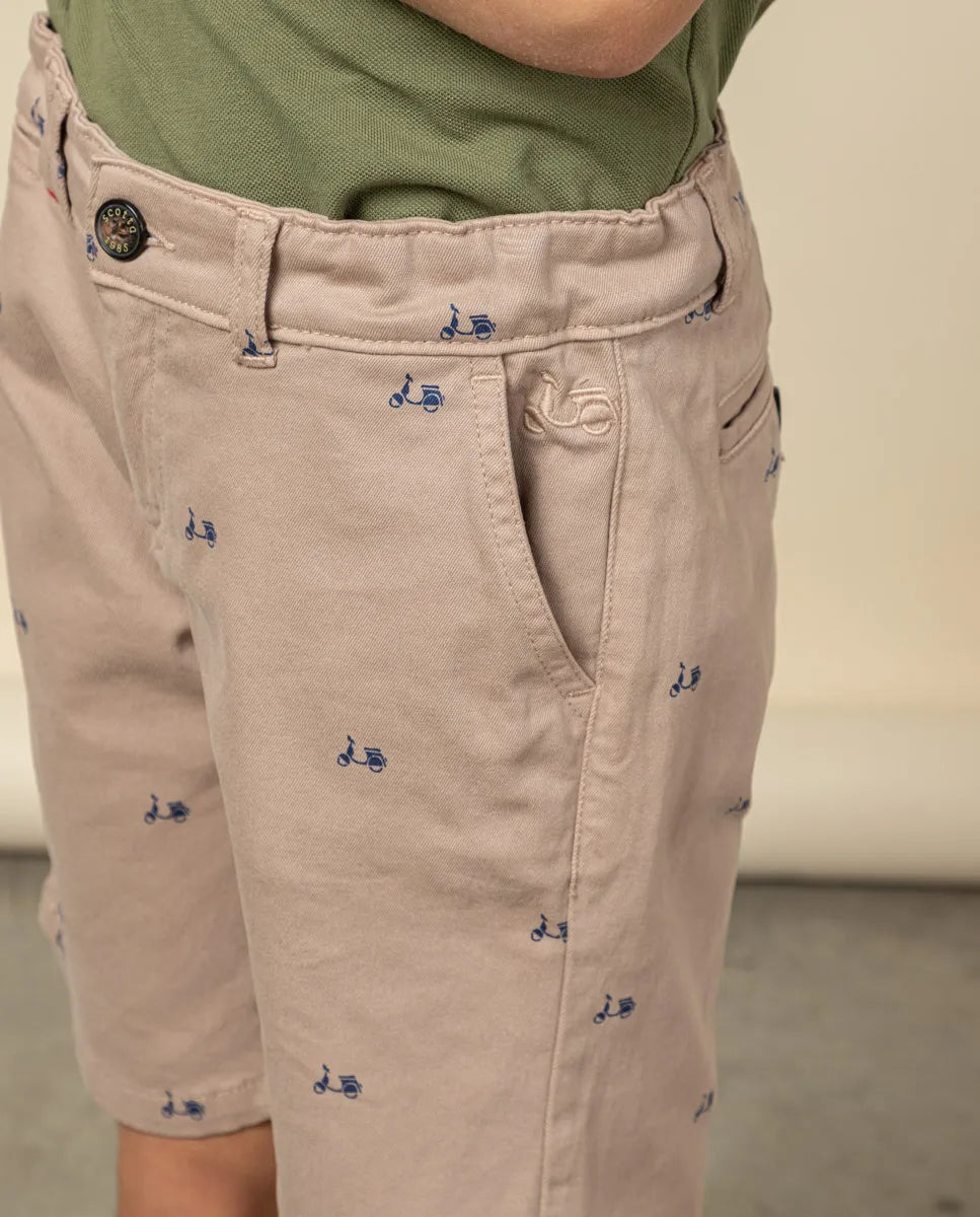 Bermuda niño logo beige