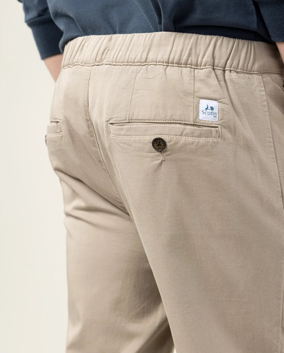 Calça de corrida taupe tingida