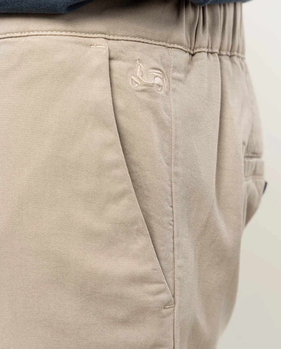 Calça de corrida taupe tingida