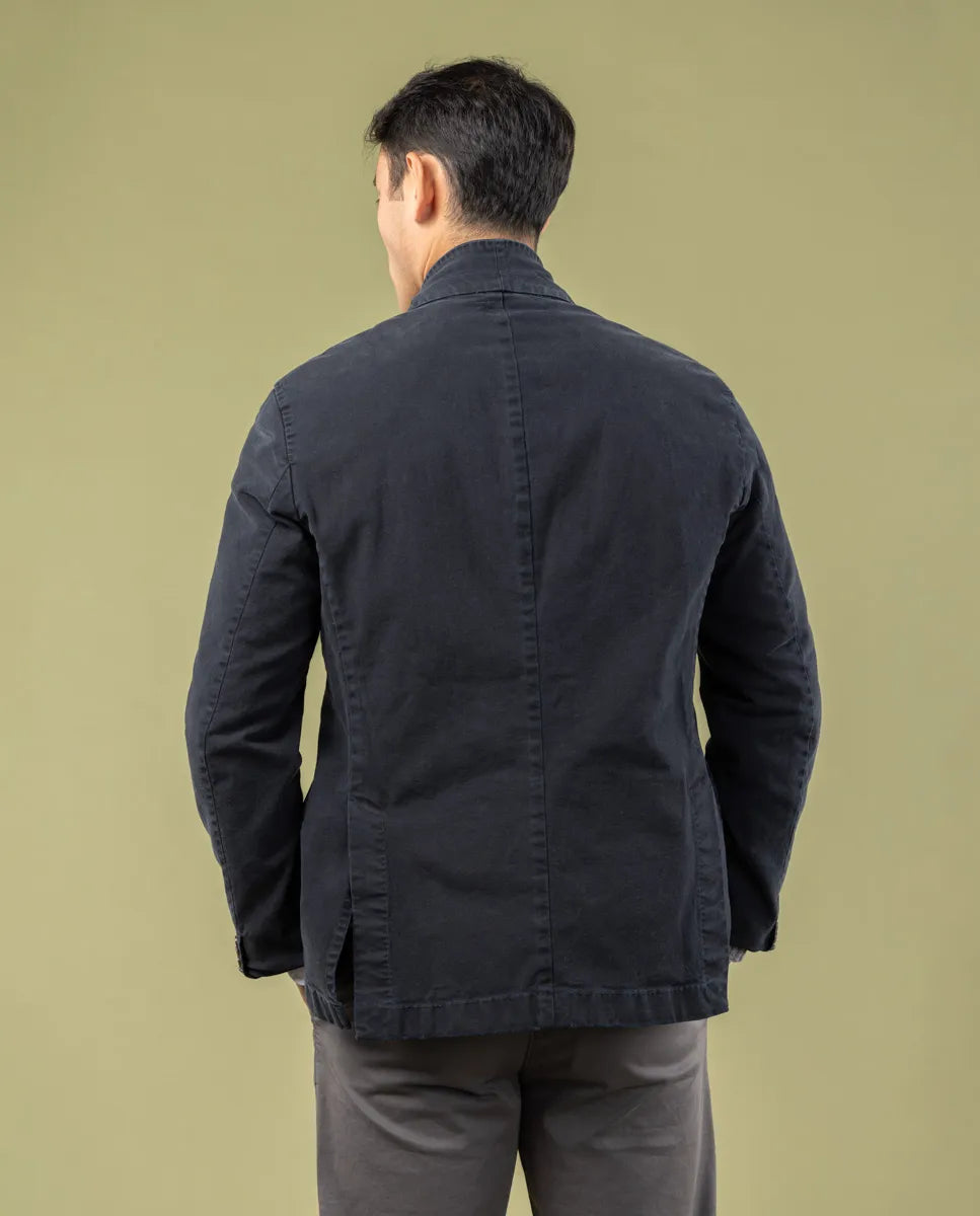 Blazer estruturado azul marinho