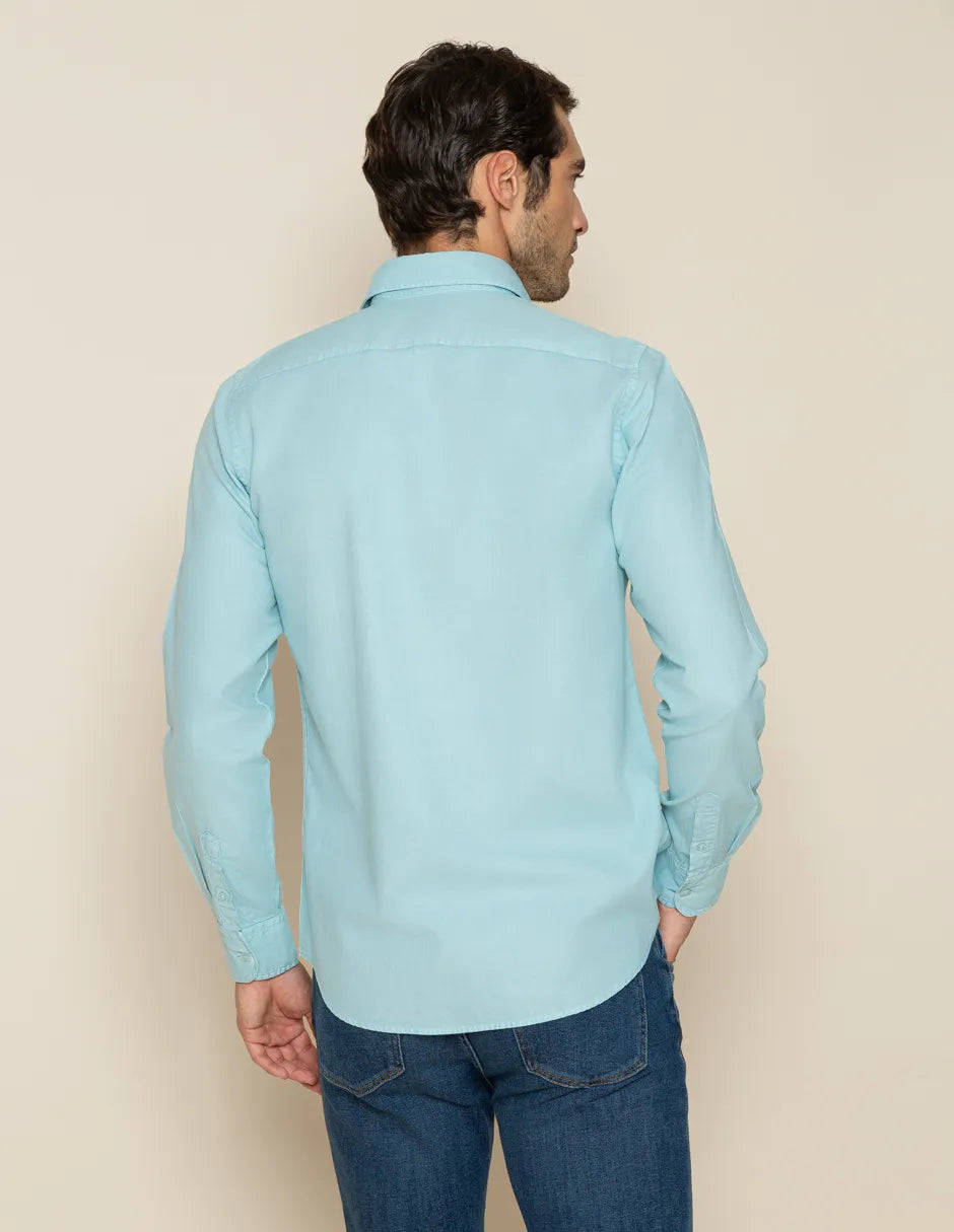 Camisa estructura celeste