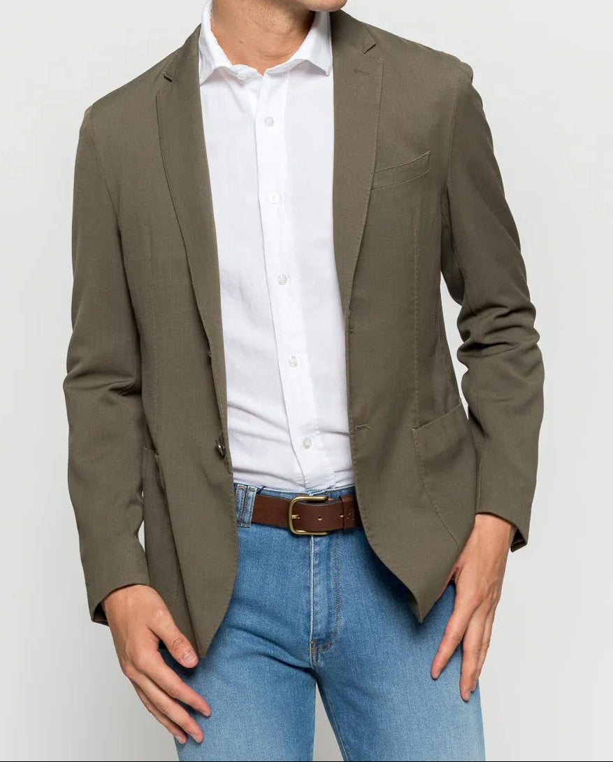 Blazer estructura khaki