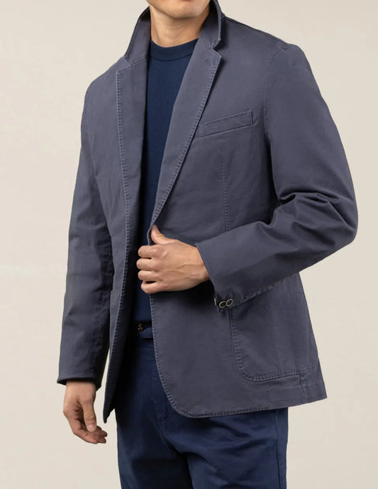 Blazer de sarja azul marinho