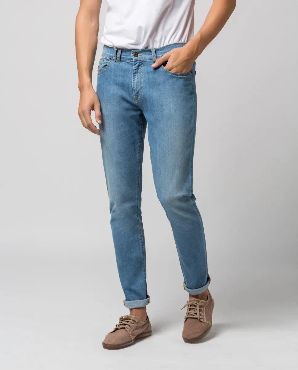 Pantalon denim claro
