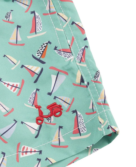 Traje de baño niño boat verde