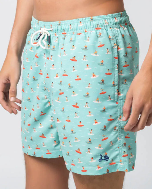 Traje de baño surfing menta