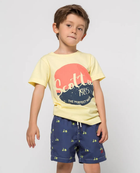 Traje de baño niño logo marino