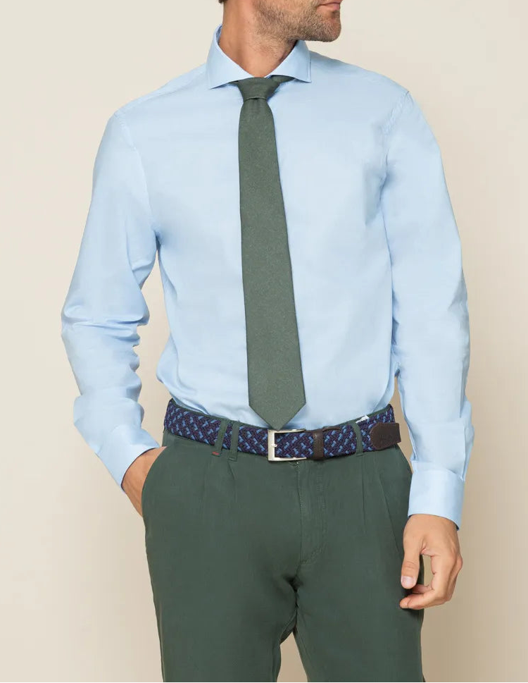CAMISA VESTIR CUADRO GALLO AZUL | SCOTTA