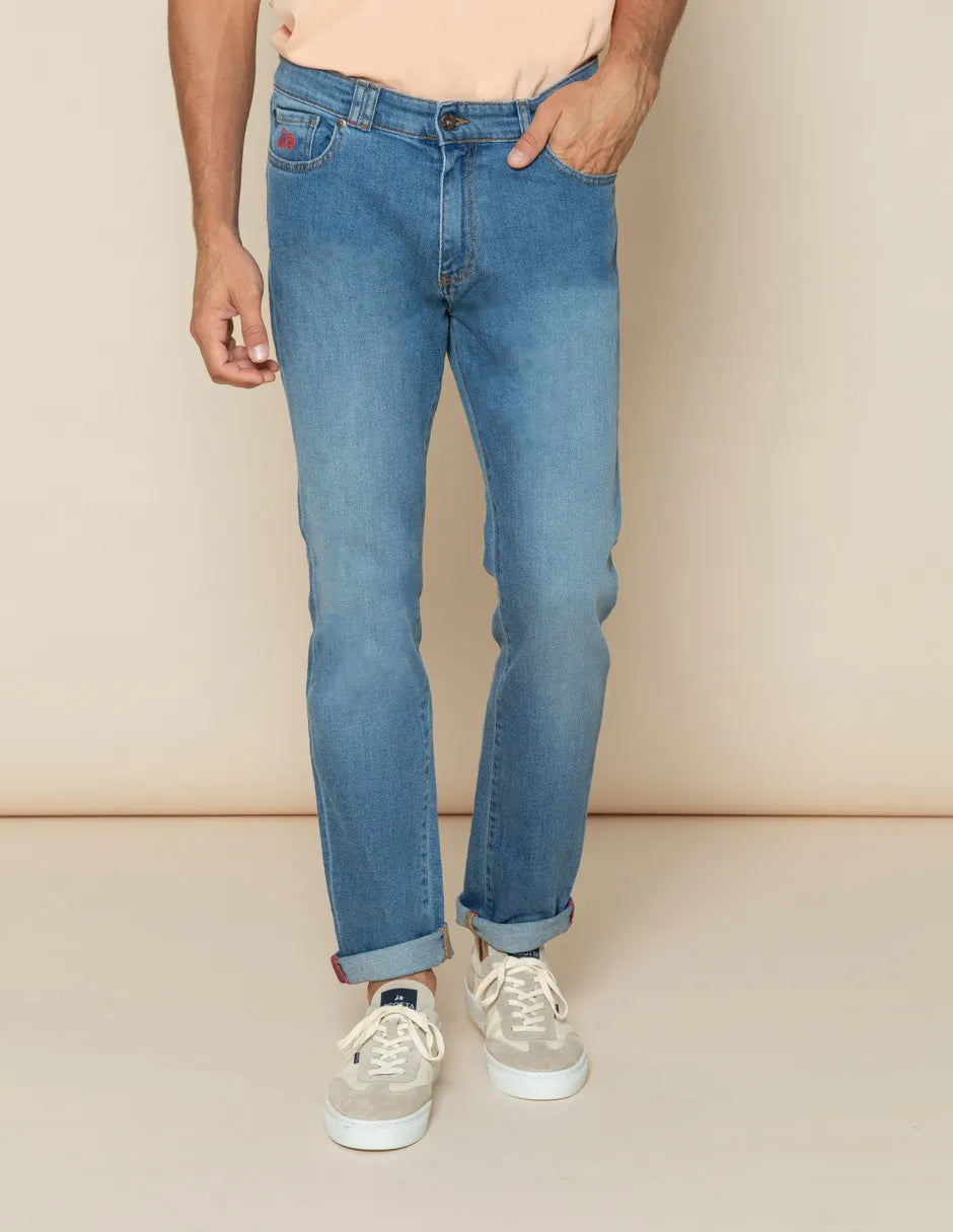 Pantalón vaquero claro hombre