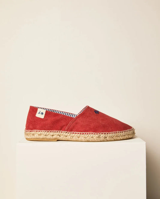Alpargata lisa sostenible rojo