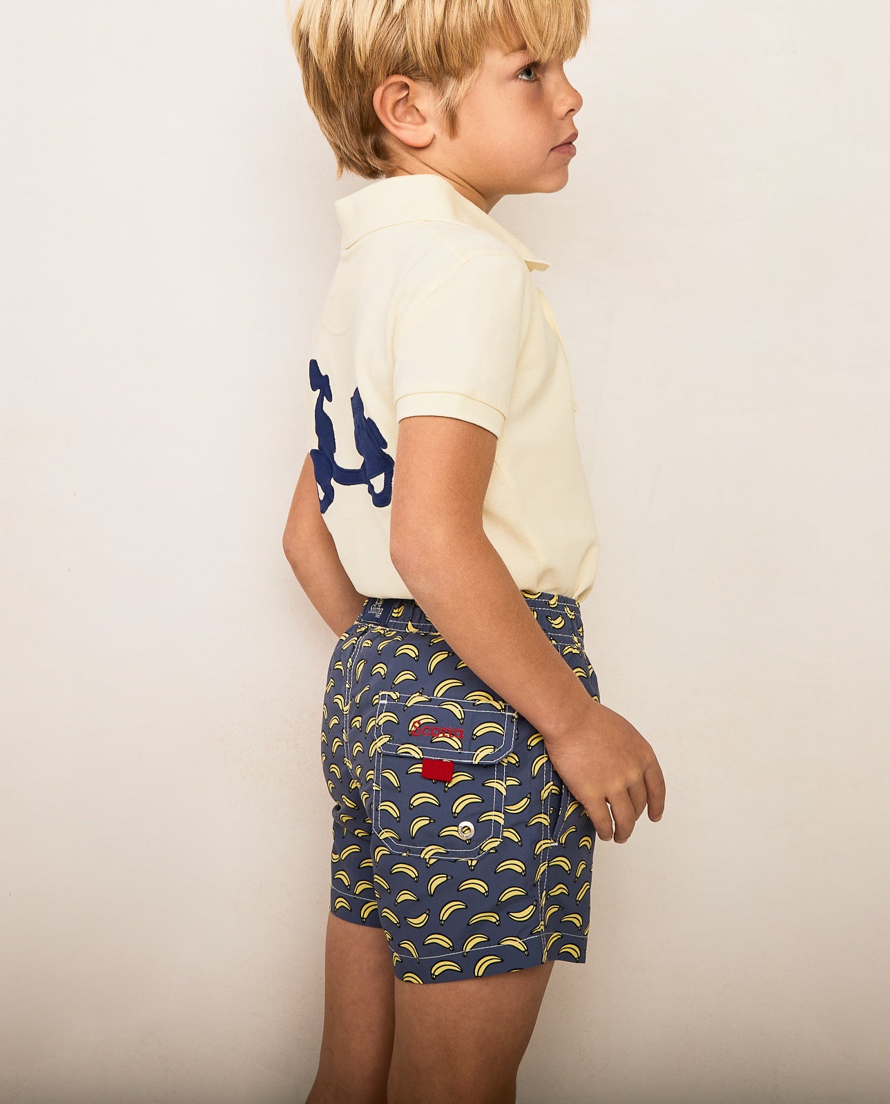 Bañador niño bananas denim