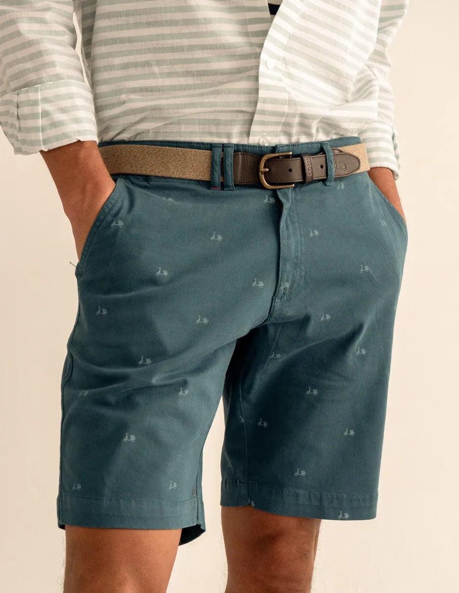 Cinturón elástico beige hombre