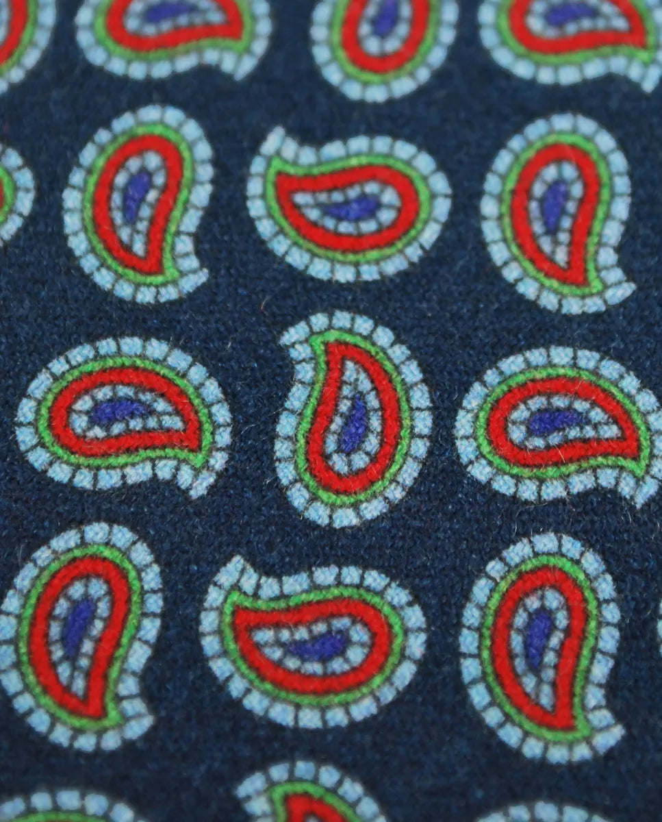 Corbata lana cashmere azul