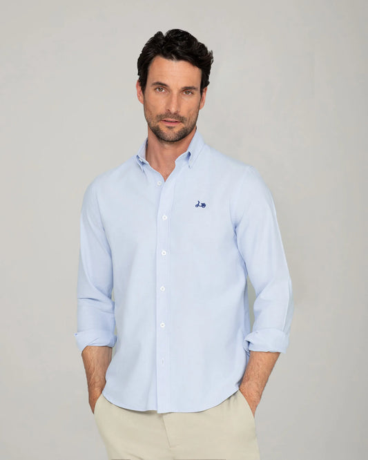 Camisa Oxford celeste