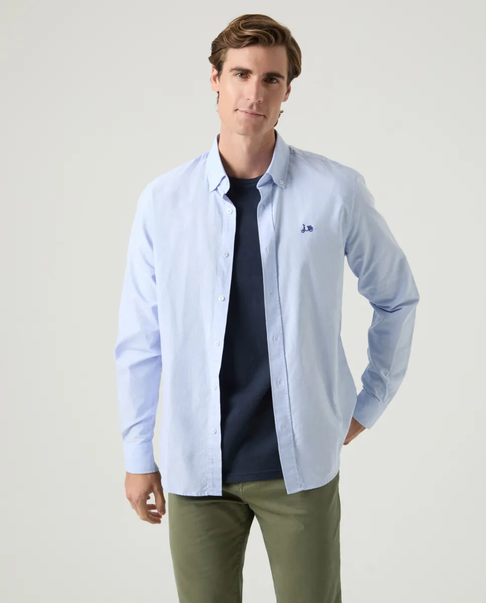 Camisa Oxford celeste
