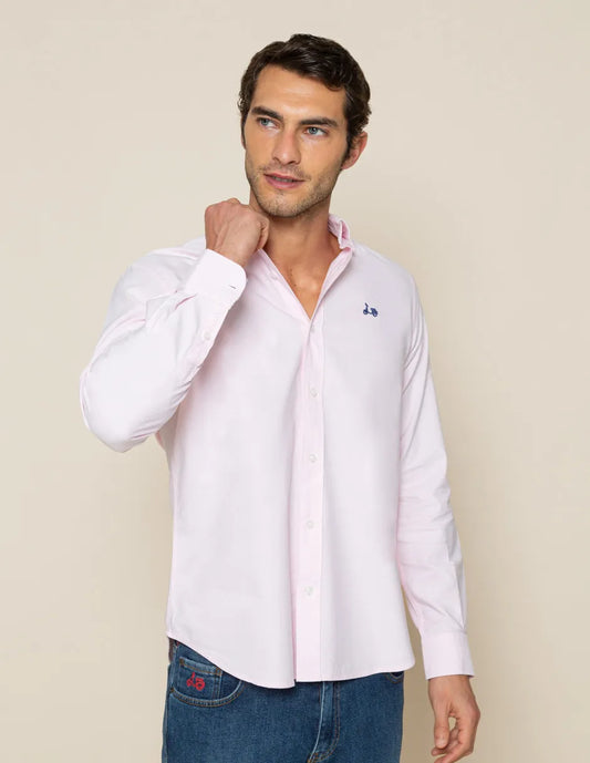 Camisa oxford rosa de hombre