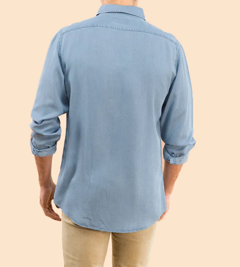 Camisa sostenible denim claro