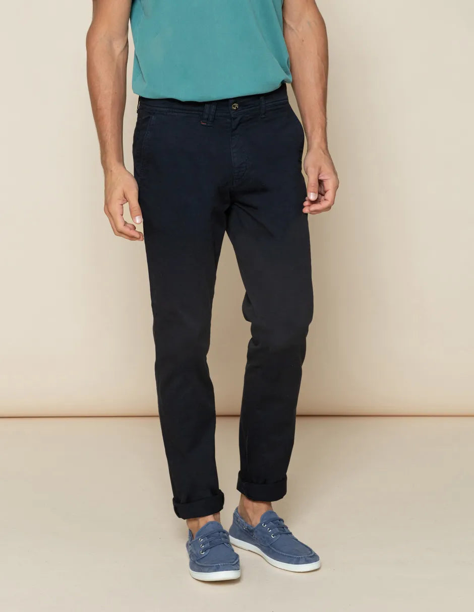 Pantalón chino marino hombre