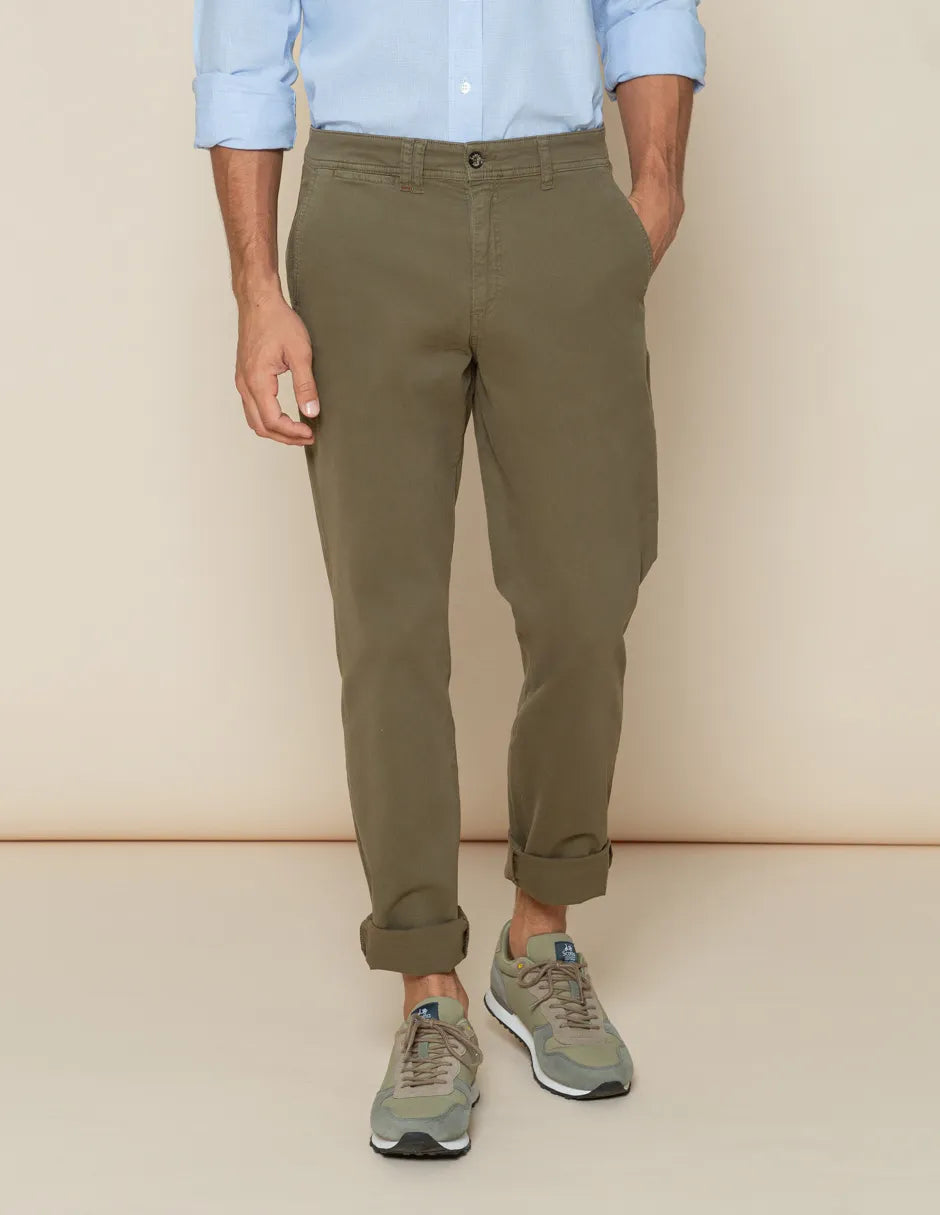 Pantalón chino verde de hombre