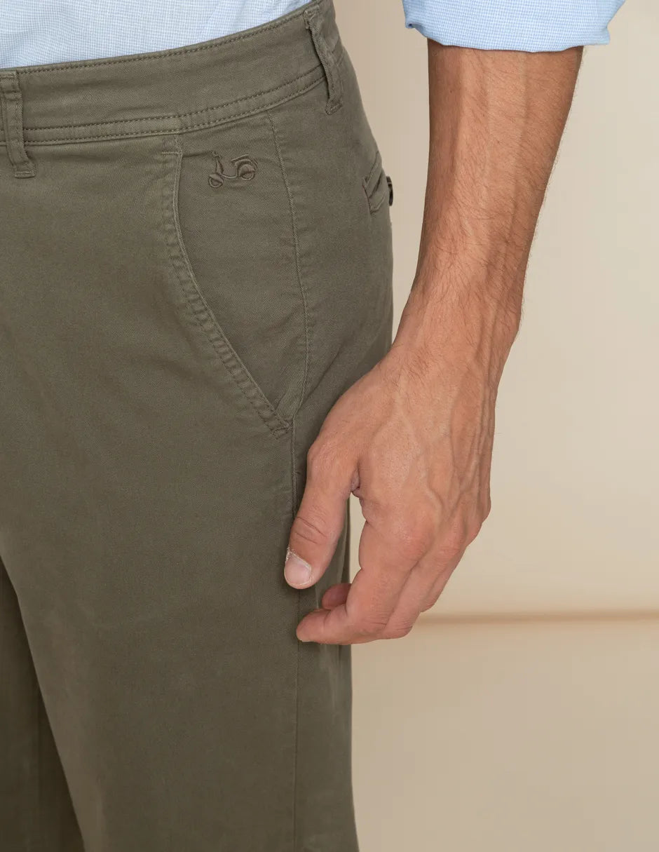 Pantalón chino verde de hombre
