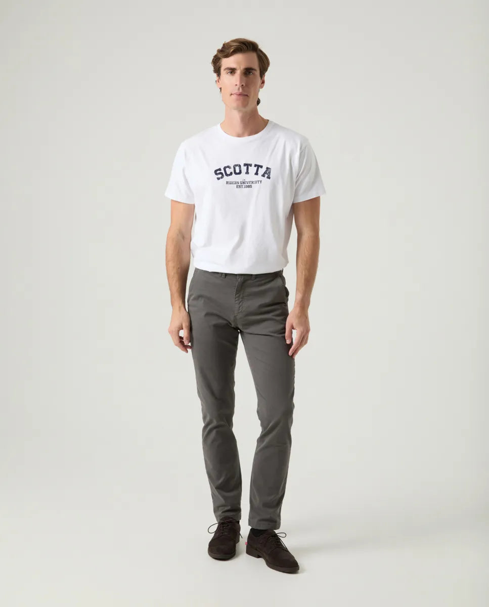 Calça Steve Chino Regular Cinza