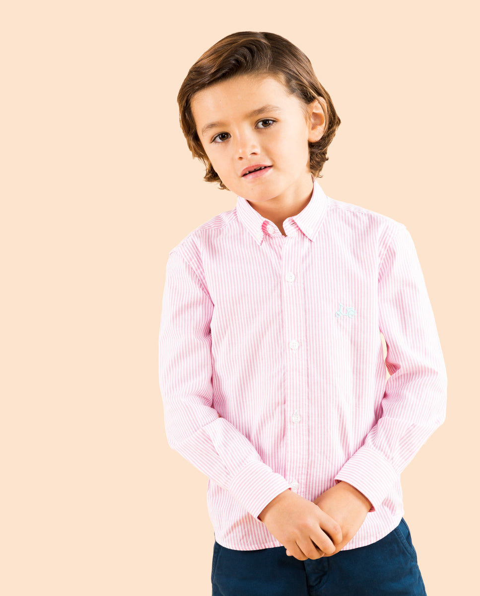 Camisa niño riviera frambuesa