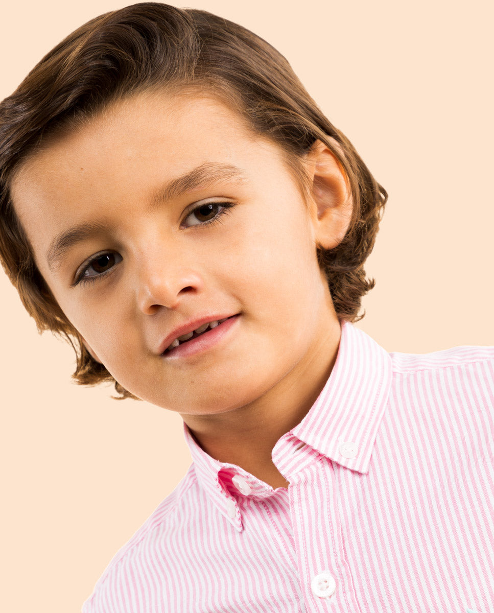 Camisa niño riviera frambuesa