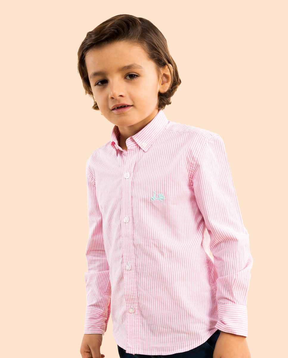 Camisa niño riviera frambuesa