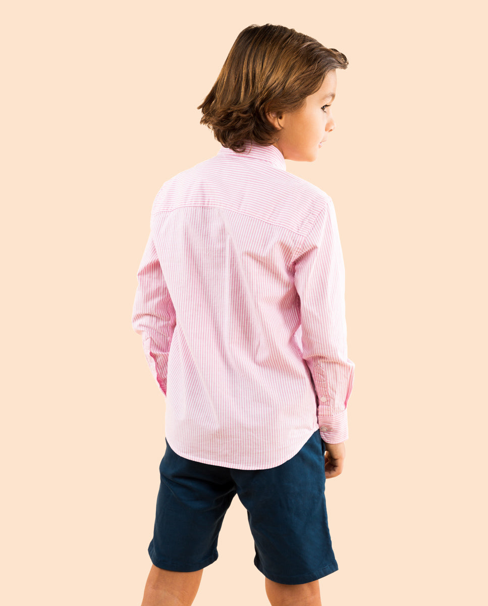 Camisa niño riviera frambuesa