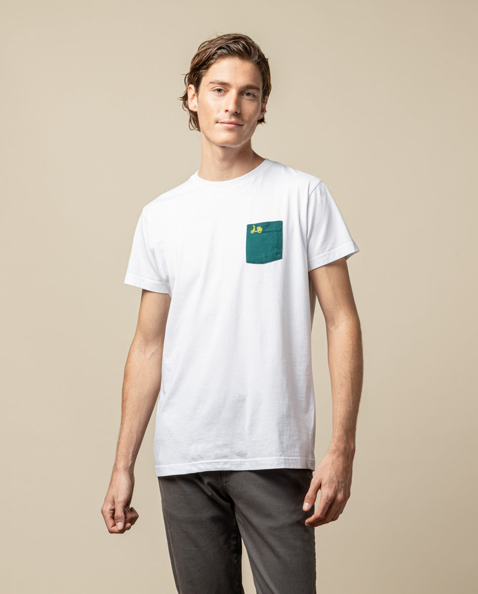 Camiseta pocket tent blanco