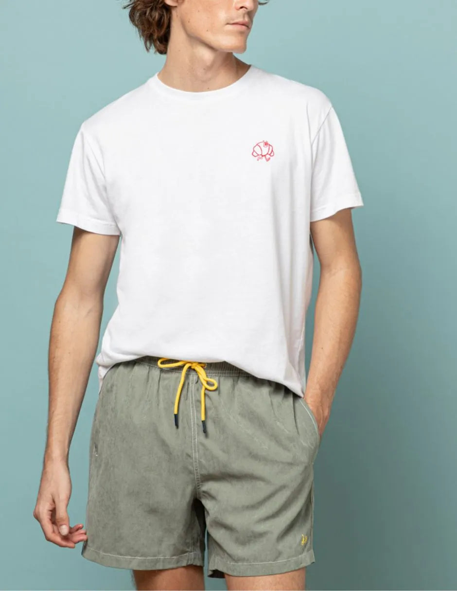 Camiseta croissant blanco