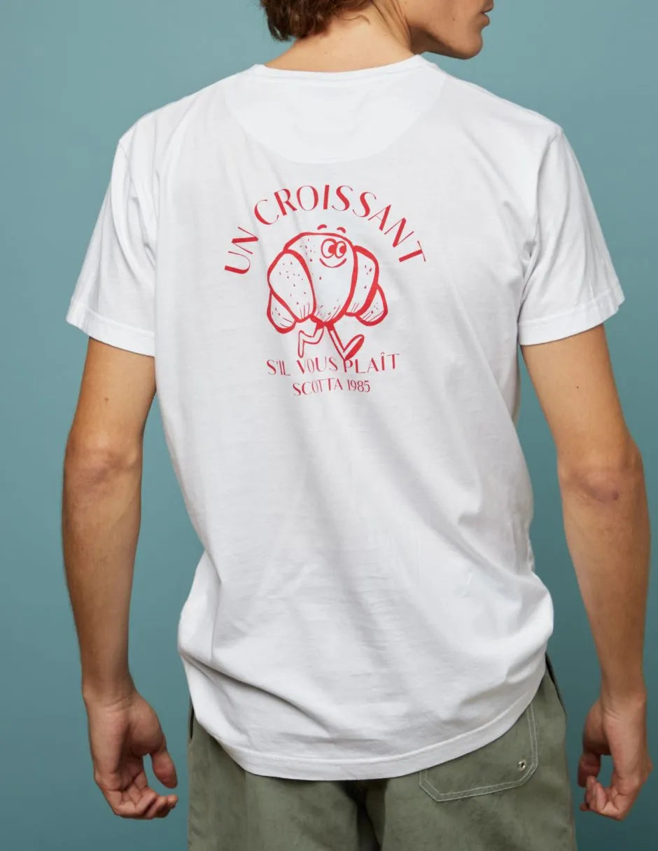 Camiseta croissant blanco