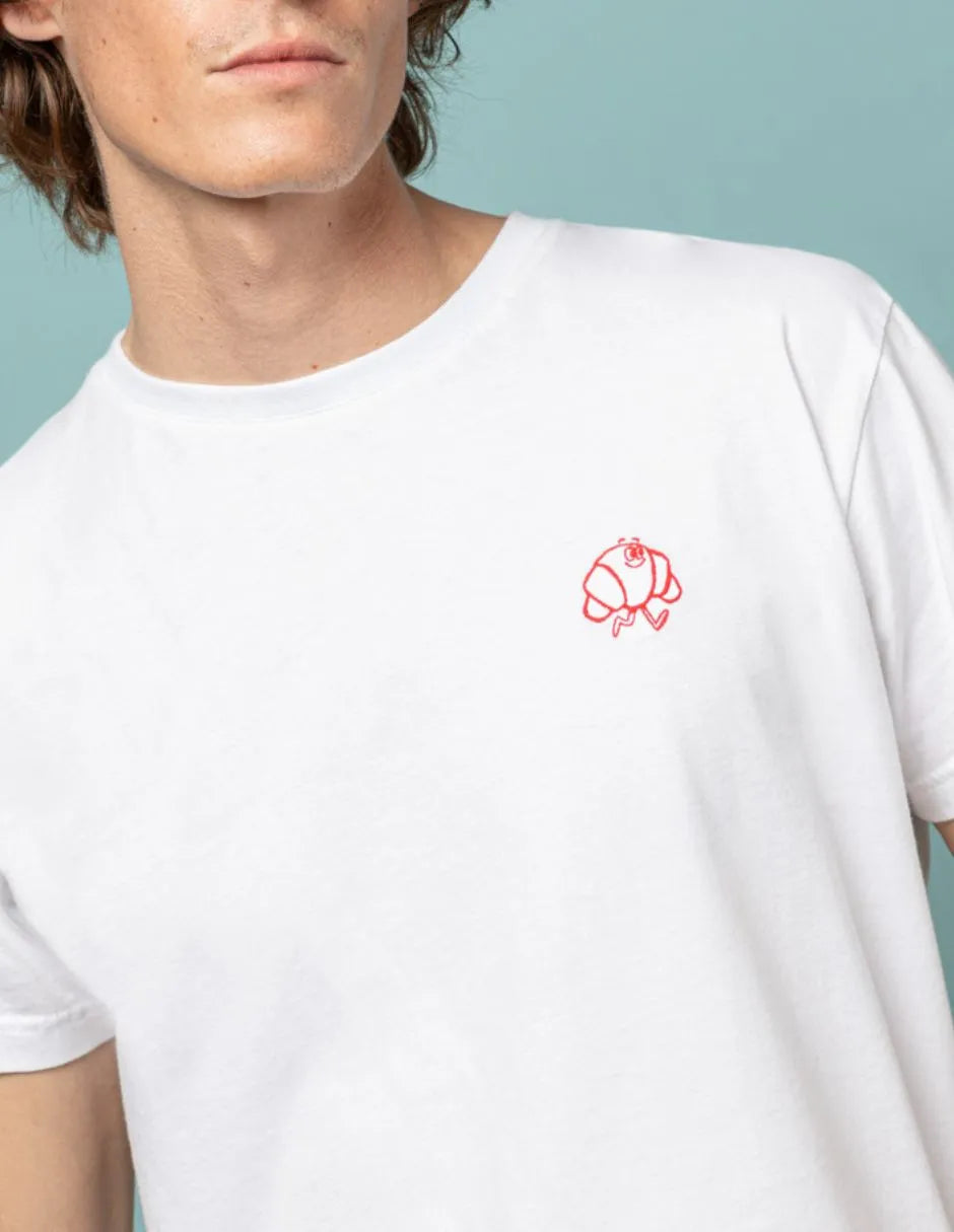 Camiseta croissant blanco