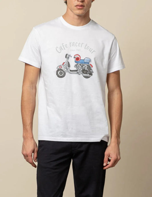 Camiseta moto tour blanco