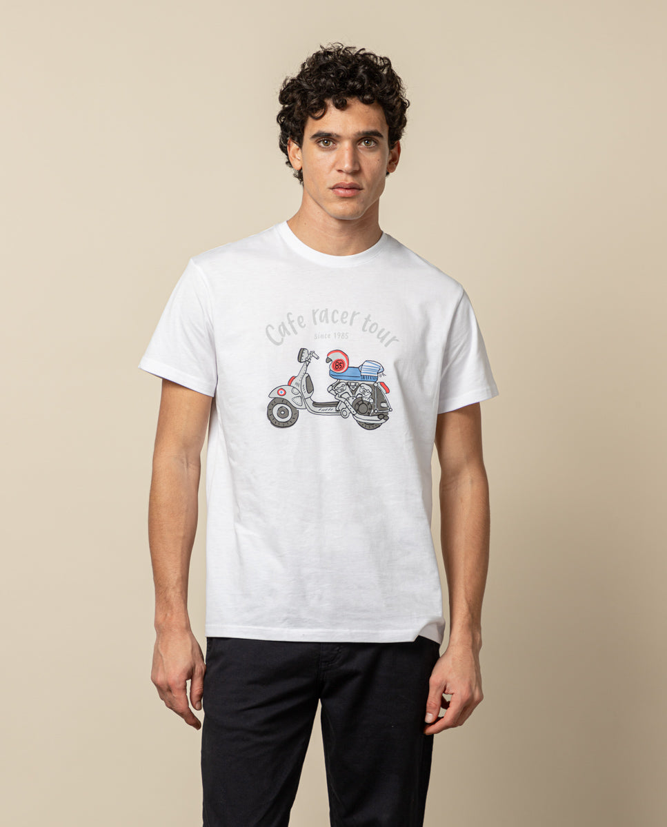 CAMISETA MOTO TOUR BLANCO