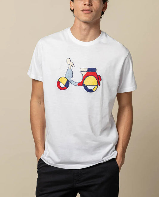 Camiseta logo chenille blanco