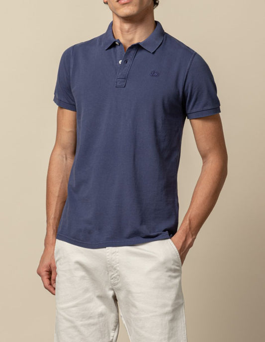 Polo garment denim oscuro