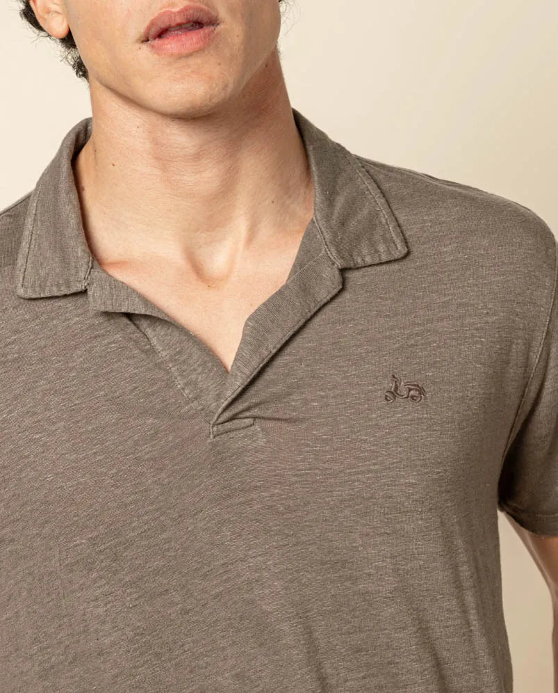 Polo linen marrón
