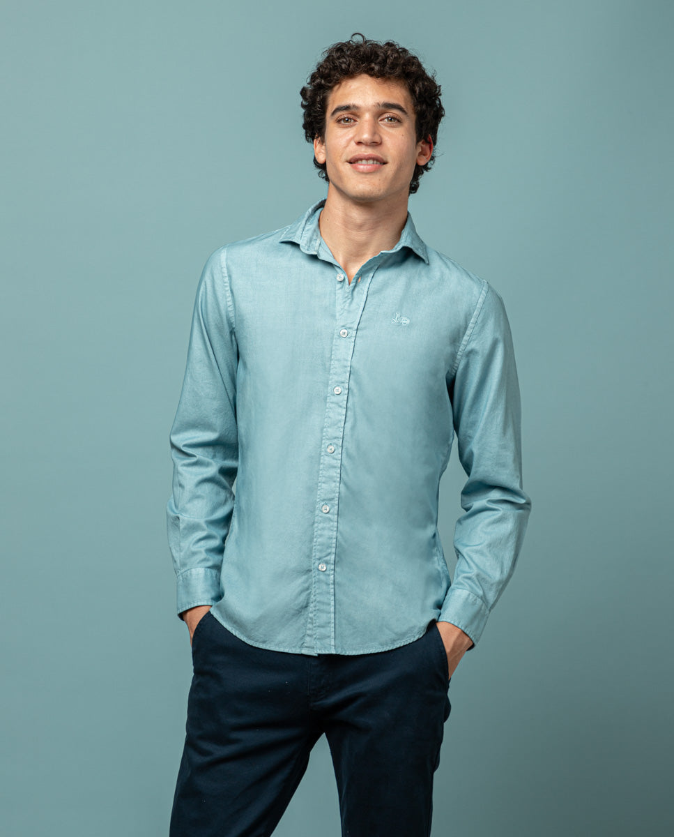 CAMISA ESTRUCTURA PINPOINT AZUL GRISACEO