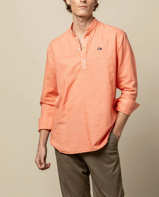 Camisa polera mao lissome li-co coral flúor