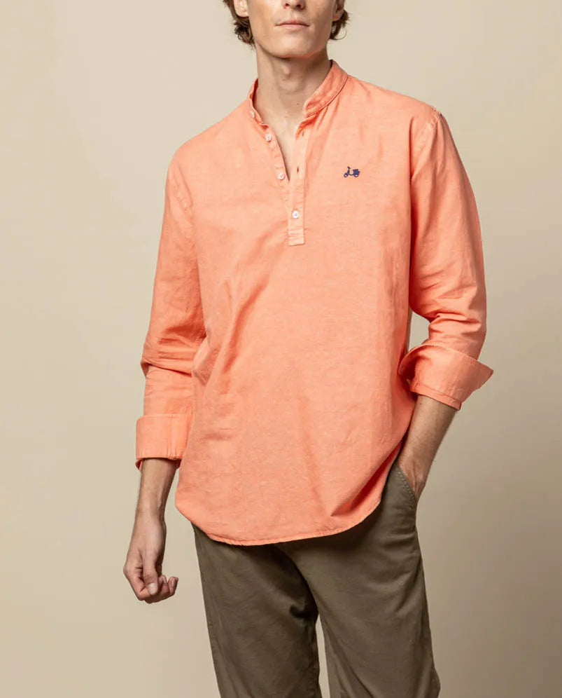 Camisa polera mao lissome li-co coral flúor