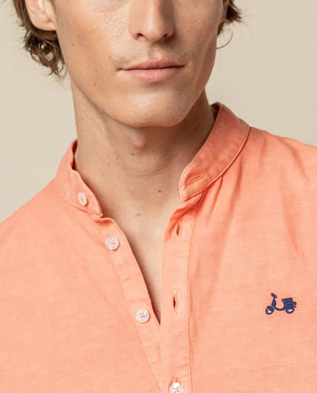 Camisa polera mao lissome li-co coral flúor