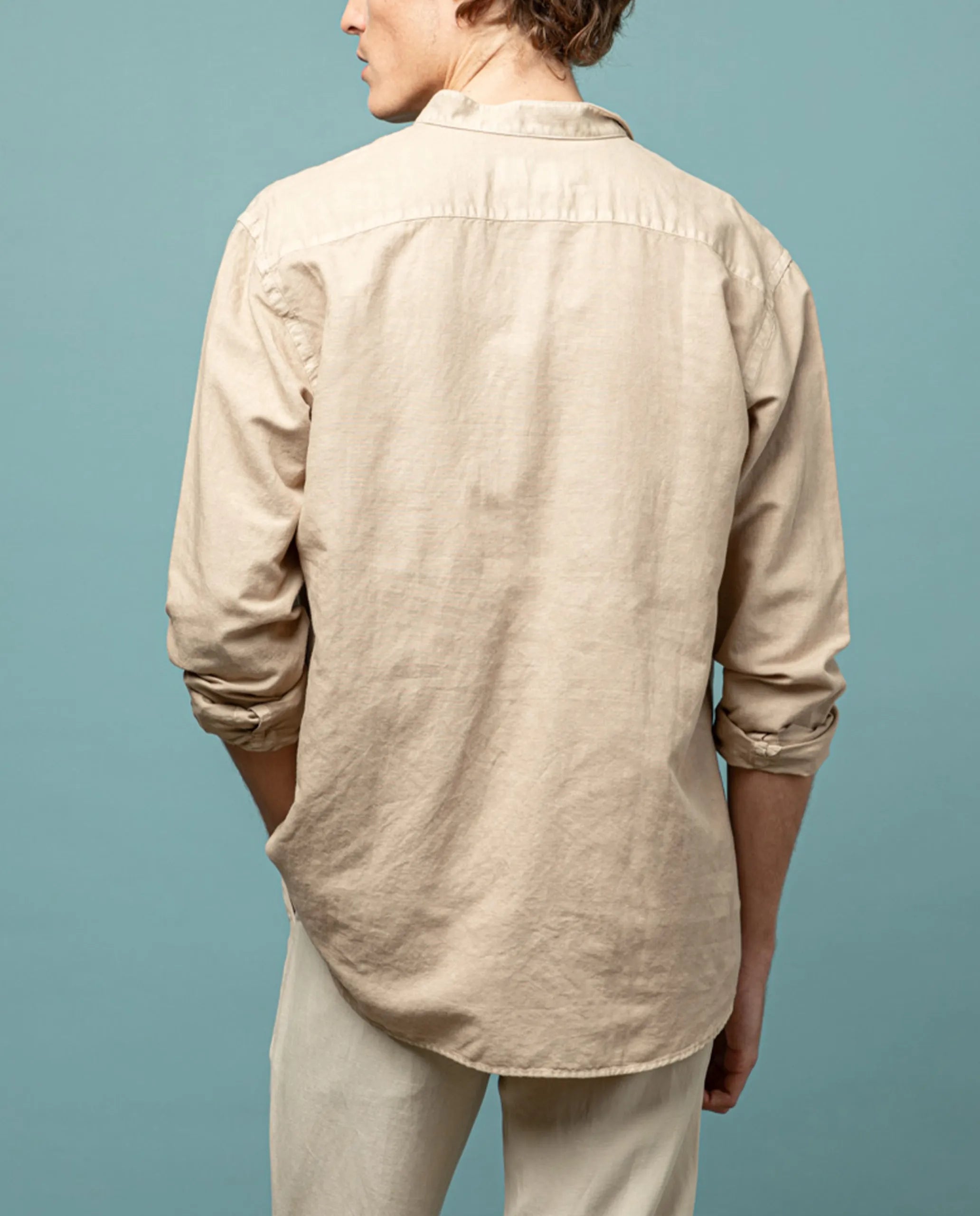 Camisa polera mao lissome li-co beige claro